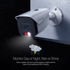 AMLINK 5MP Security AI IP PoE Camera, Night Color 100ft, Human/Vehicle Detection, NDAA Compliant, Indoor Outdoor Surveillance Bullet, 2-Way Audio, Support 256GB MicroSD, Deterrent, 20fps AL5M-B5172EW
